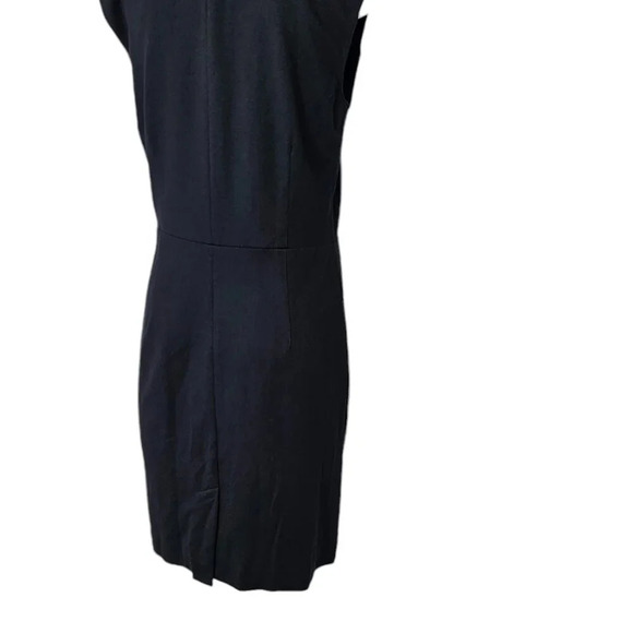 L.A.M.B Gwen Stefani Zip Front Little Black Dress  V-Neck Bodycon Fitted - Picture 6 of 8